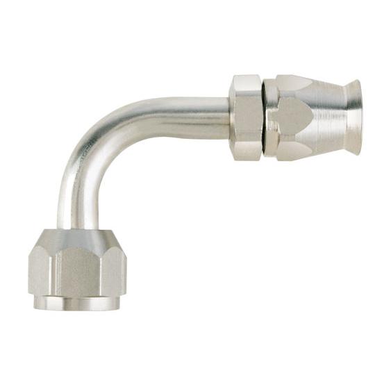 90 Degree Nickel Plated AC Fitting, -6 AN