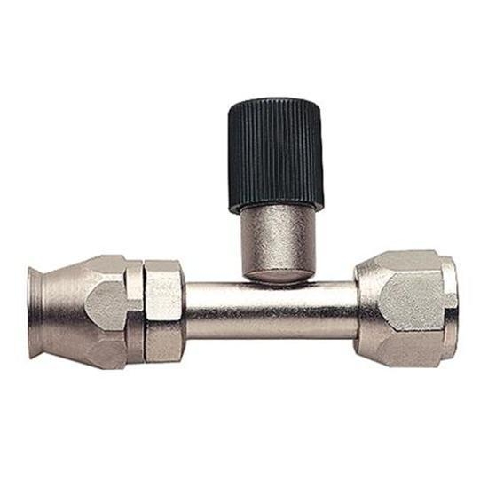 Straight Nickel Plated AC Fitting, O-Ring Pilot w/Port, -8 AN