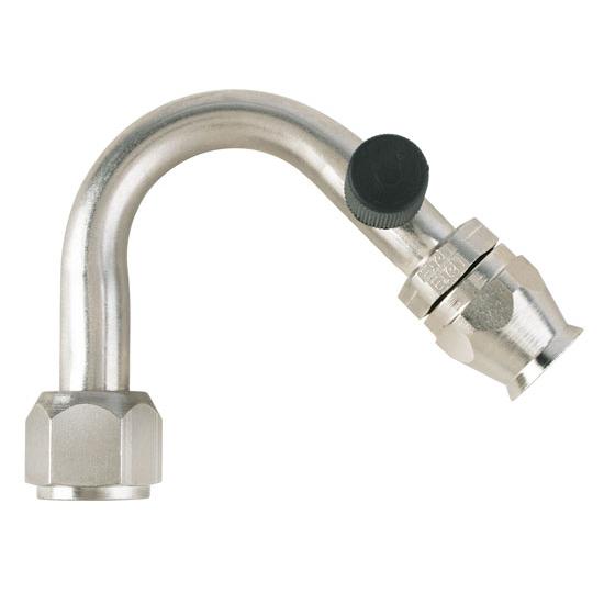 135 Degree Nickel Plated AC Fitting, O-Ring Pilot w/Port, -10 AN