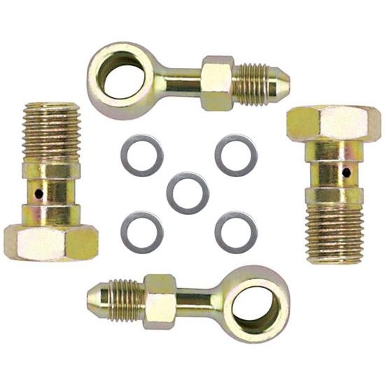 Banjo Brake Fitting Kit, 10mm-1.5 to -4 AN