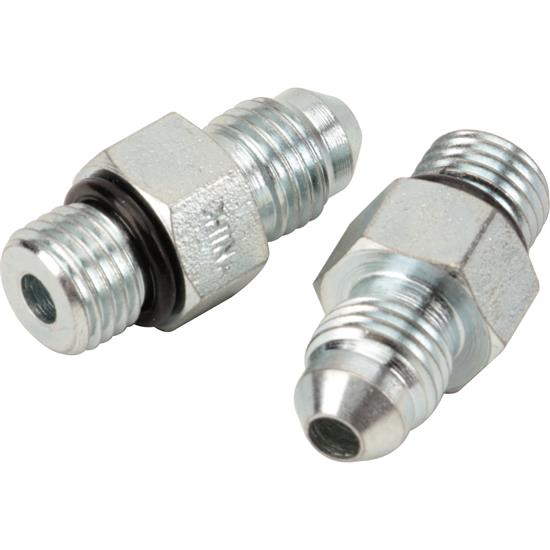 7/16 Inch-20 O-Ring, -4 AN Male Steel Brake Adapter Connector Fitting 7/16 Inch-20 O-Ring, -4 AN Male Steel Brake Adapter Connector Fitting