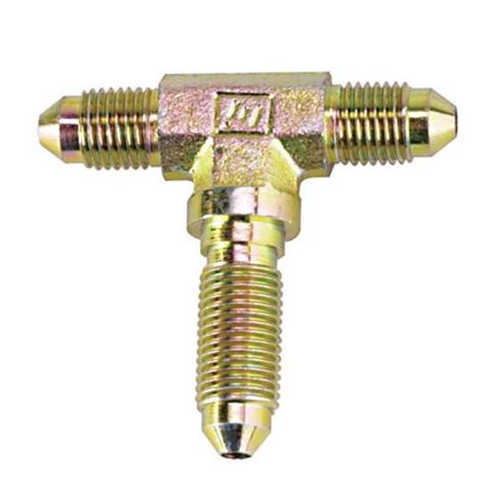 Steel -3 AN Straight Bulkhead Tee Adapter Brake Fitting
