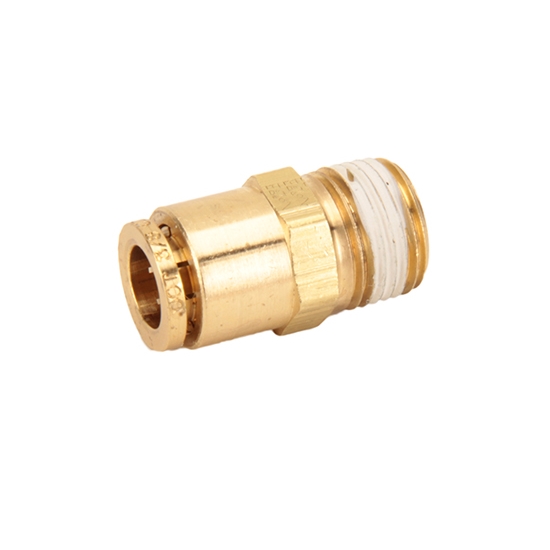 Air Suspension Push-In Tubing Straight Connector Fitting, 3/8 NPT Male