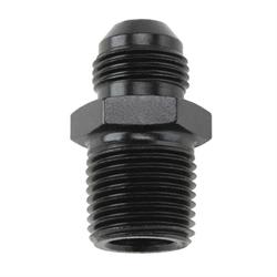 Black Straight -4 AN Flare to 1/4 Inch NPT Pipe Adapter Fitting