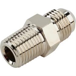 Nickel Straight to Alum Pipe Adapter Fitting, -6 AN to 1/4 Inch NPT
