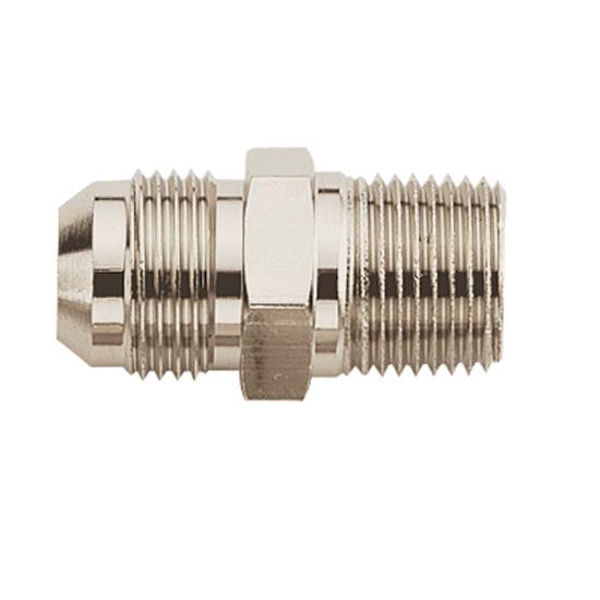 Nickel Straight to Aluminum Pipe Adapter Fitting -6 AN to 1/8 Inch NPT