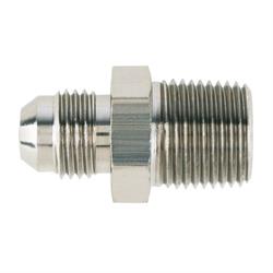 Nickel Straight to Aluminum Pipe Adapter Fitting -6 AN to 3/8 Inch NPT