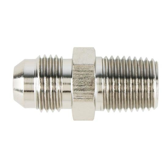 Nickel Straight to Aluminum Pipe Adapter Fitting -8 AN to 1/2 Inch NPT