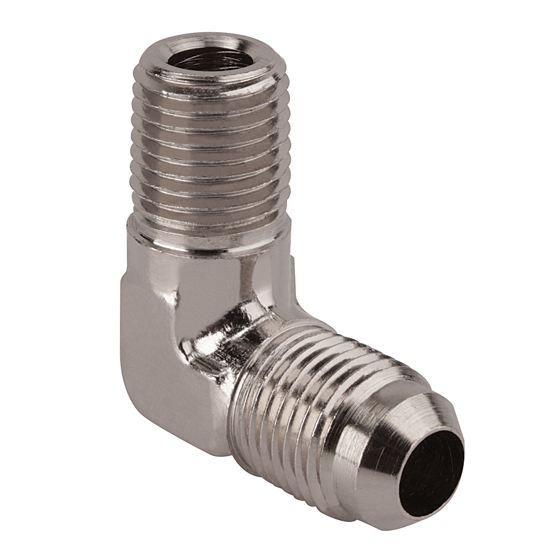 Speedway 90 -6 AN Flare to 1/4 Inch NPT Pipe Adapter Fitting