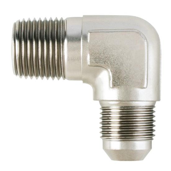 Speedway 90 -6 AN Flare to 3/8 Inch NPT Pipe Adapter Fitting