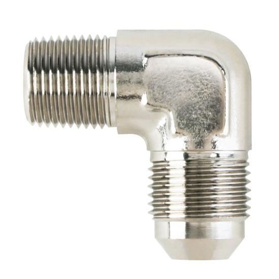 Speedway 90 -12 AN Flare to 3/4 Inch NPT Pipe Adapter Fitting
