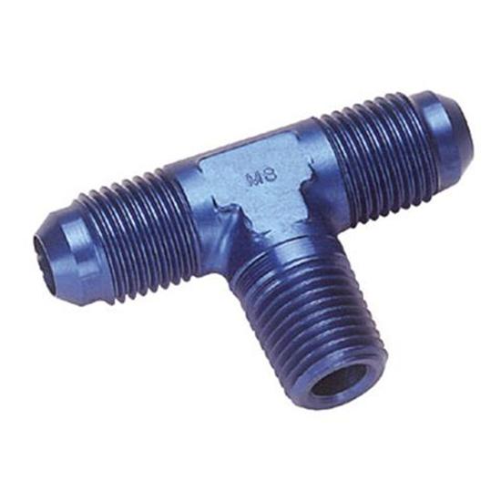Aluminum Flare to Pipe Tee Adapter Fitting, -3 AN to 1/8 Inch NPT