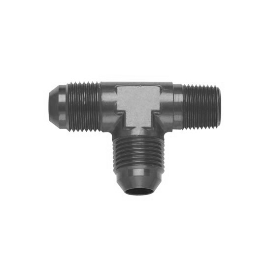Fragola 482608BL AN Flare Tee Fitting, -8 AN to 3/8 NPT, Black