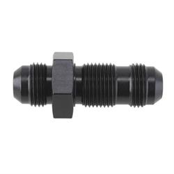Straight Aluminum Bulkhead Flare Fitting, Black, -10 AN