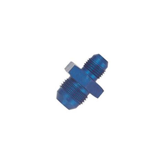 Aluminum Flare Reducer Adapter, Blue, -6 AN to -8 AN