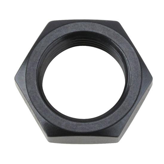 Aluminum Bulkhead Jam Nut, Black, -8 AN