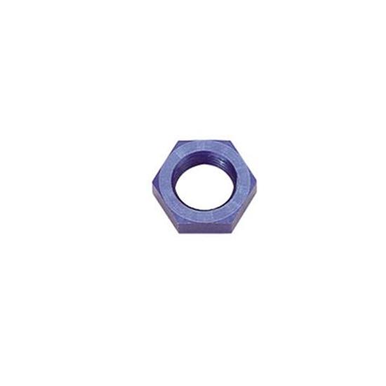 Aluminum Bulkhead Jam Nut, Blue, -8 AN