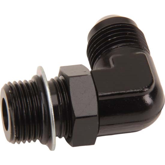 Goodridge AN921-08DBLK High-Flow Port Adapter Fitting, -8AN, 90 Degree