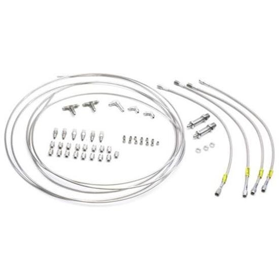 Stainless Steel -3 AN Brake Line, 4 Hose Independent Rear Kit