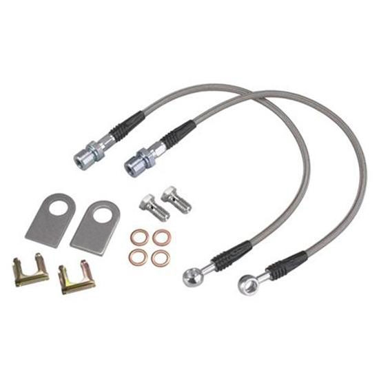 DOT Braided Stainless Brake Hoses, 69-77 GM, 7/16-20