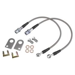 DOT Braided Stainless Brake Hoses, Mustang II, 7/16-24