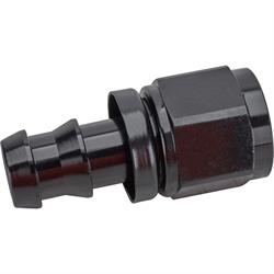 Black Socketless Straight Push-On Hose End, -8 AN
