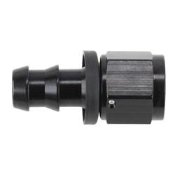 Black Socketless Straight Push-On Hose End, -10 AN