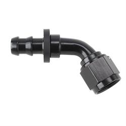 Black 45 Degree Socketless Push-On Hose End, -10 AN