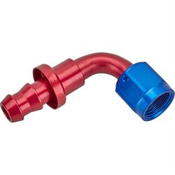 90 Degree Socketless Push-On Hose End, -6 AN