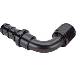 Black 90 Degree Socketless Push-On Hose End, -10 AN