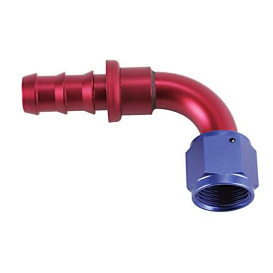 90 Degree Socketless Push-On Hose End, -10 AN