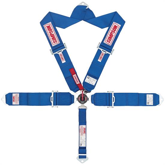 Simpson 5-Point Harness, Cam Lock Seat Belt, Bolt-In, Pull Down