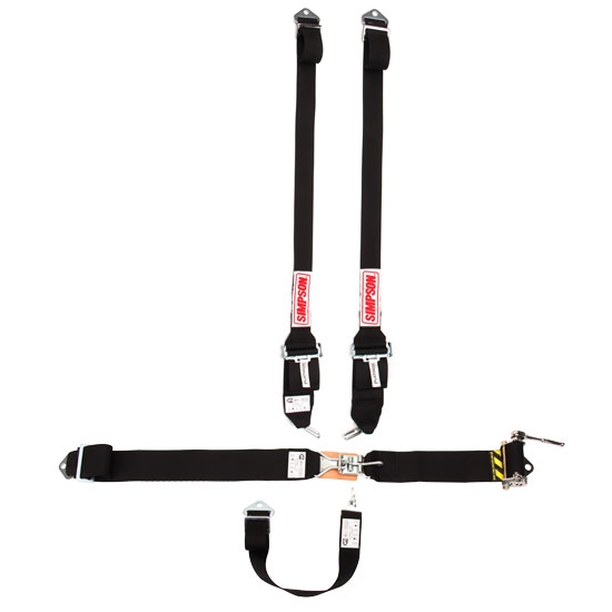Simpson 51201 Latch n Link Safety Belt w/Steel Adjusters, RH Ratchet