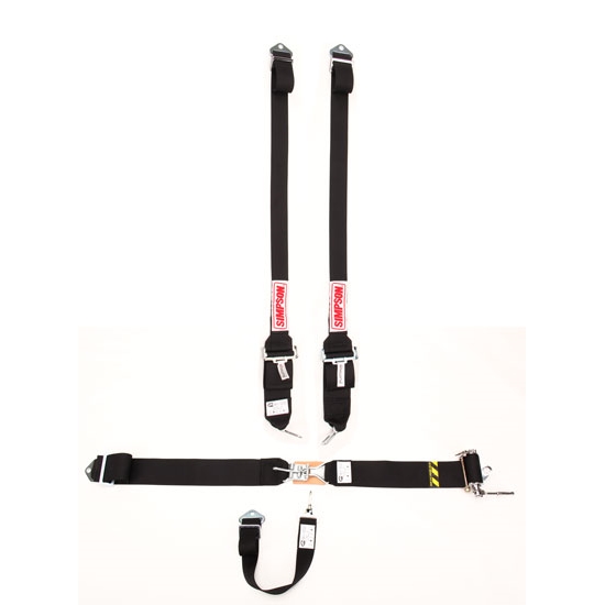 Simpson 51204 Latch n Link Safety Belt w/Alum Adjusters, LH Ratchet
