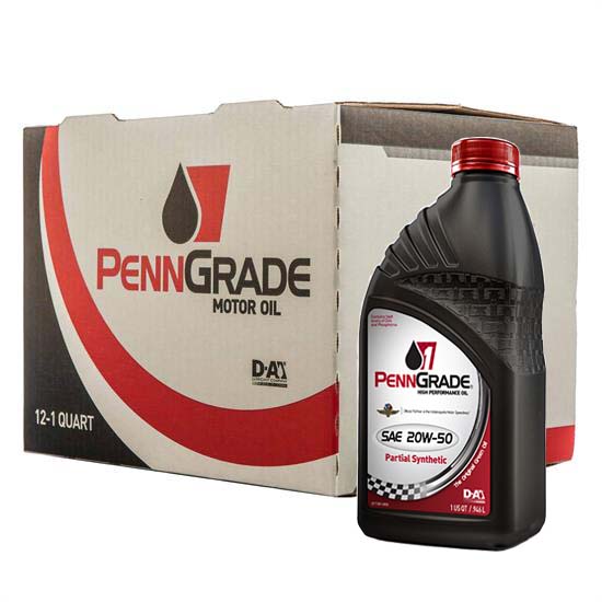 Penn Grade 1 SAE 20W50 Synthetic Blend Performance Engine Oil, 12 Qt.