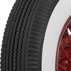 Coker Tire 663520 Firestone Bias Ply Tire, 4 Inch Whitewall 6.50-16
