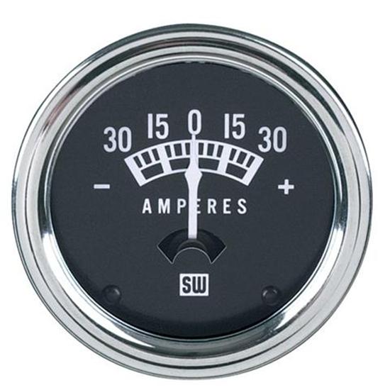 Stewart Warner 82200 Standard Ammeter Gauge-2-1/16 Inch, 30-0-30 Amps