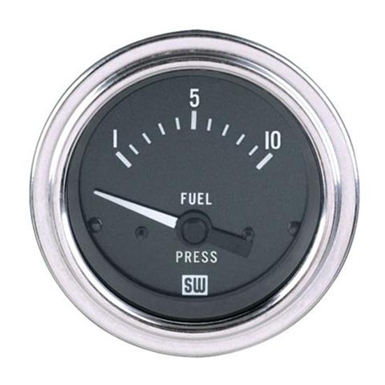 Stewart Warner 82319 Deluxe 2-1/16 Mech Fuel Pressure Gauge, 1-10 PSI