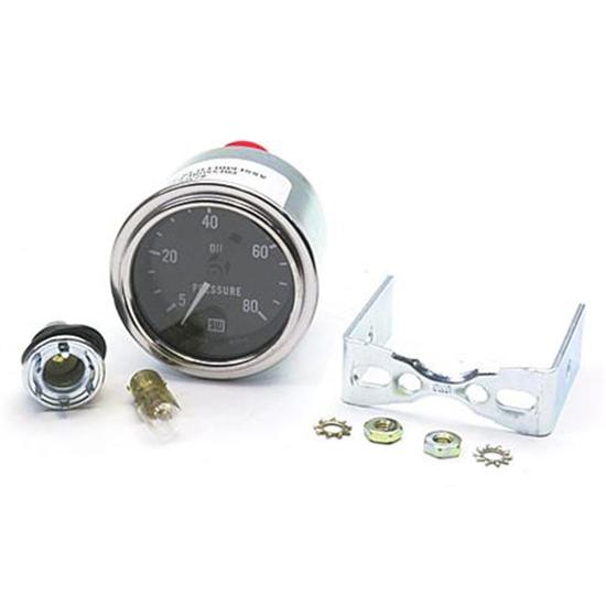 Stewart Warner 82322 Deluxe 2-1/16 Mech Oil Pressure Gauge, 5-80 PSI