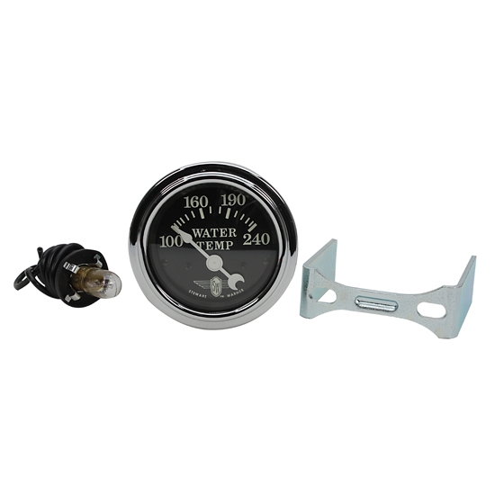 Stewart Warner 82478 Wings Electric Water Temp Gauge, Black
