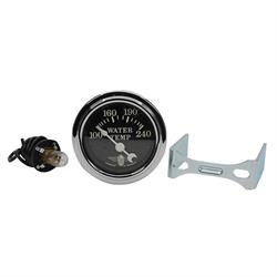 Stewart Warner 82478 Wings Electric Water Temp Gauge, Black