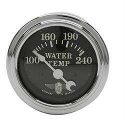 Stewart Warner 82478 Wings Electric Water Temp Gauge, Black