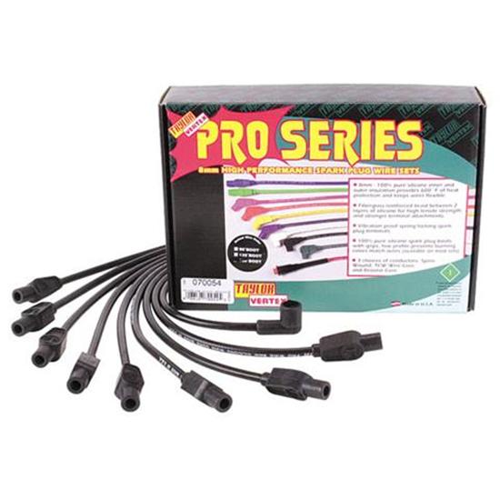 Taylor 70055 8mm Spark Plug Wires Resistor Core, Straight, Black