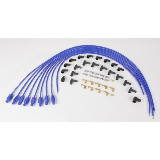Taylor 70655 8mm Spark Plug Wires, Straight, Resistor Core, Blue