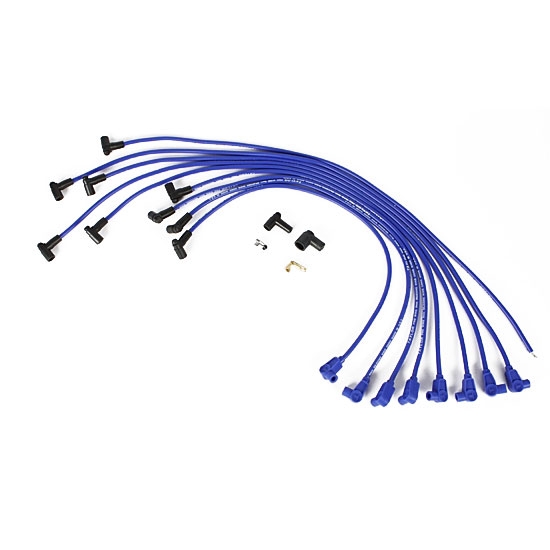 Taylor 76640 8mm Solid Core Wires, Under Headers, HEI, 90, Blue