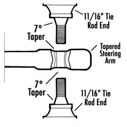 1937-48 Ford Steering Arms, 1-3/4 Inch Drop