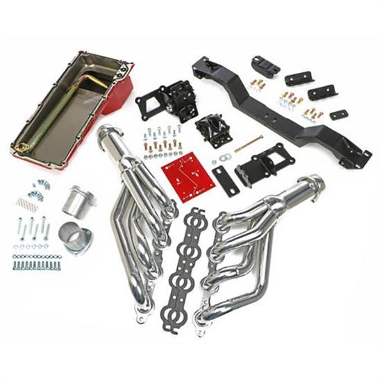 Trans-Dapt 42025 Engine Swap Kit, 1970-74 GM LS Manual, Silver Ceramic