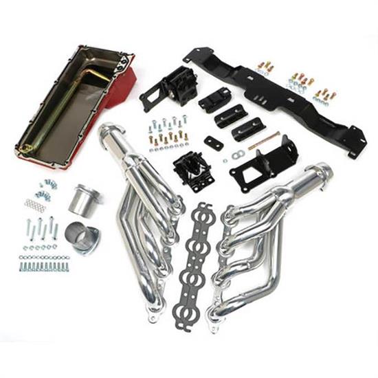 Trans-Dapt 42032 Engine Swap Kit, 1975-81 GM LS, Silver Ceramic