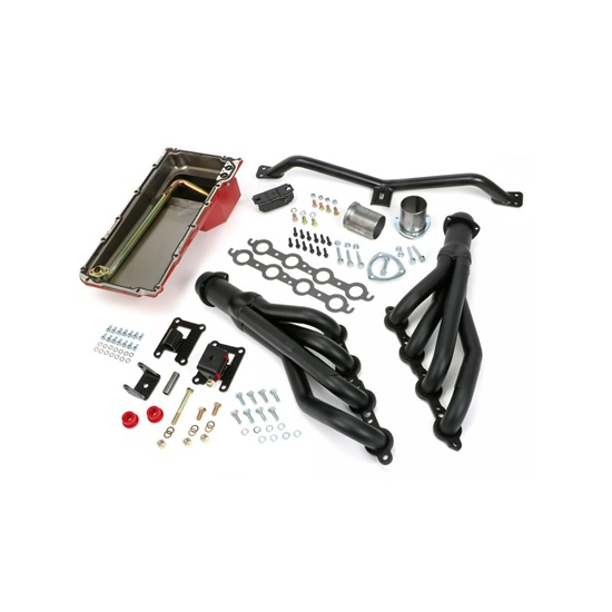 Trans-Dapt 42043 Engine Swap Kit, 1967-72 C10/C15 2WD, Black Ceramic