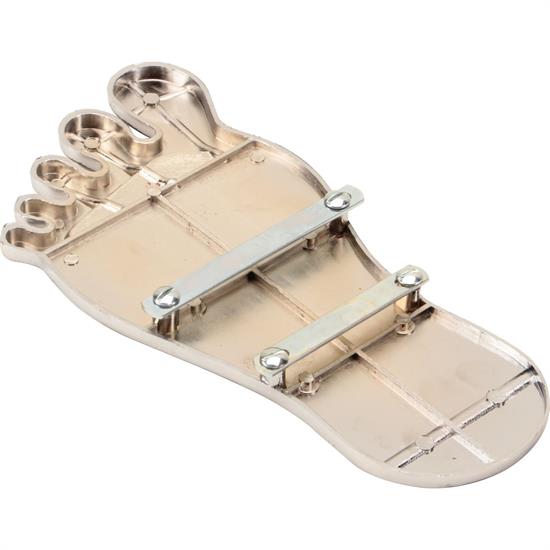 Speedway Motors Barefoot Footprint Gas Pedal Dress Up Cover, Chrome